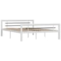Miniatyrbillede 2 af 6: sengestel 160x200 cm metal hvid og sort