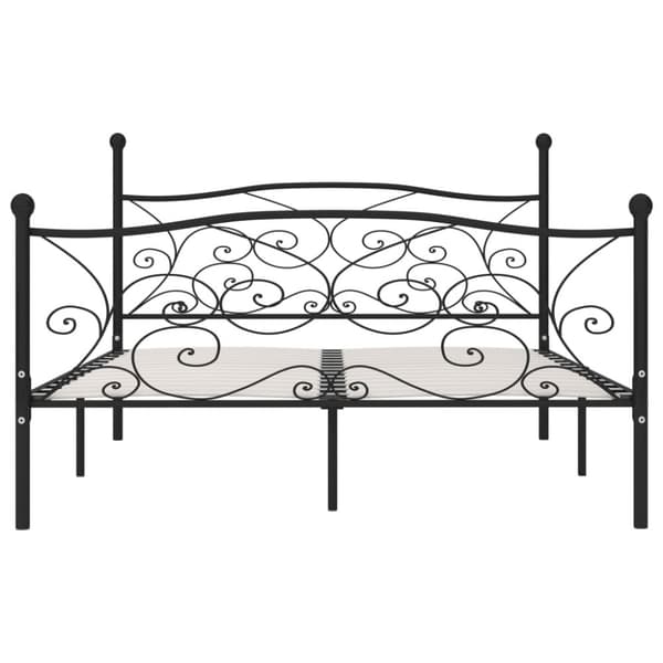 sengestel med lamelbund 180 x 200 cm metal sort