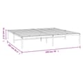 Miniatyrbillede 8 af 8: sengeramme 193x203 cm metal hvid