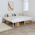 Miniatyrbillede 1 af 8: sengeramme 193x203 cm metal hvid