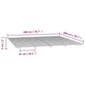 Miniatyrbillede 8 af 8: sengeramme 200x200 cm massivt fyrretræ hvid