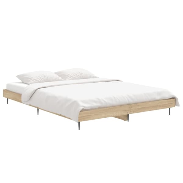 sengeramme 140x190 cm uden madras konstrueret træ sonoma-eg