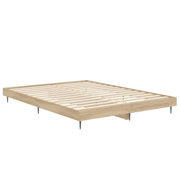 sengeramme 140x190 cm uden madras konstrueret træ sonoma-eg