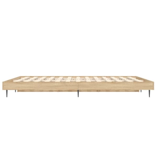 sengeramme 140x190 cm uden madras konstrueret træ sonoma-eg
