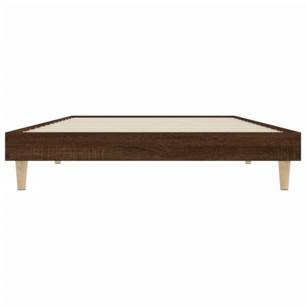 sengeramme 100x200 cm uden madras konstrueret træ brunt eg
