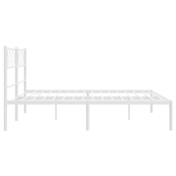 sengeramme med sengegavl 120x190 cm metal hvid