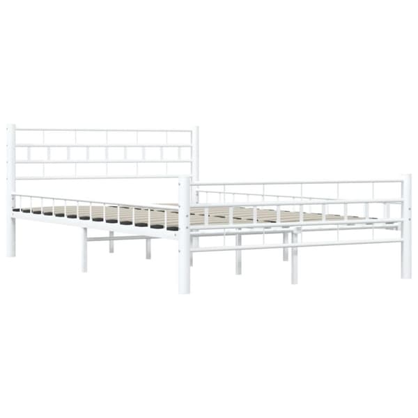 sengestel 120 x 200 cm metal hvid