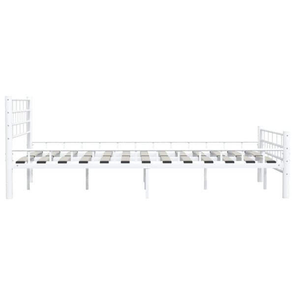 sengestel 120 x 200 cm metal hvid