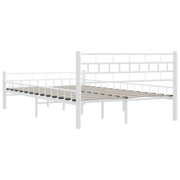 sengestel 120 x 200 cm metal hvid