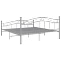 Miniatyrbillede 5 af 8: sengestel 160x200 cm metal grå