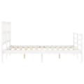 Miniatyrbillede 6 af 10: sengeramme med sengegavl 140x200 cm massivt træ hvid