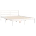 Miniatyrbillede 8 af 10: sengeramme med sengegavl 140x200 cm massivt træ hvid