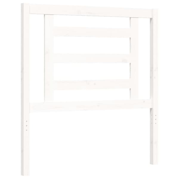 sengeramme med sengegavl 90x200 cm massivt træ hvid