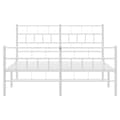 Miniatyrbillede 5 af 9: sengeramme med sengegavl og fodgærde 140x200 cm metal hvid