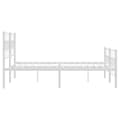 Miniatyrbillede 6 af 9: sengeramme med sengegavl og fodgærde 140x200 cm metal hvid