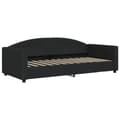 Miniatyrbillede 4 af 10: daybed med udtræk og skuffer 80x200 cm stof sort