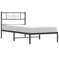 Miniatyrbillede 3 af 9: sengeramme med sengegavl 75x190 cm metal sort