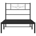 Miniatyrbillede 5 af 9: sengeramme med sengegavl 75x190 cm metal sort