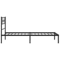 Miniatyrbillede 6 af 9: sengeramme med sengegavl 75x190 cm metal sort