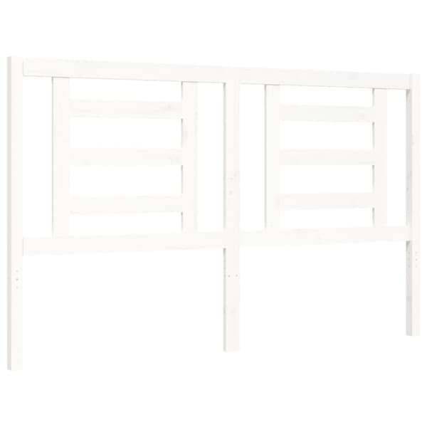 sengeramme med sengegavl 160x200 cm massivt træ hvid