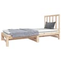 Miniatyrbillede 3 af 10: daybed med udtræk 2x(90x190) cm massivt fyrretræ