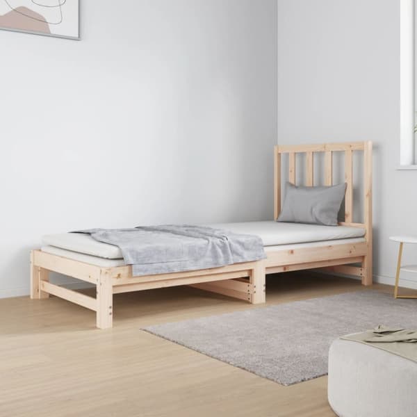 daybed med udtræk 2x(90x190) cm massivt fyrretræ