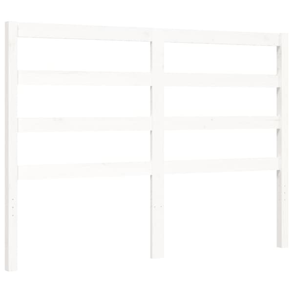 sengeramme med sengegavl 140x190 cm massivt træ hvid