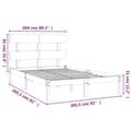 Miniatyrbillede 6 af 6: sengeramme 200x200 cm massivt træ sort