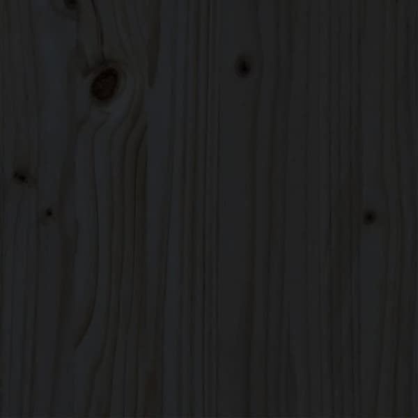 sengeramme 200x200 cm massivt fyrretræ sort