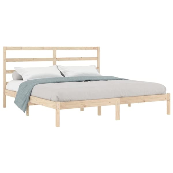 sengeramme 200x200 cm massivt fyrretræ