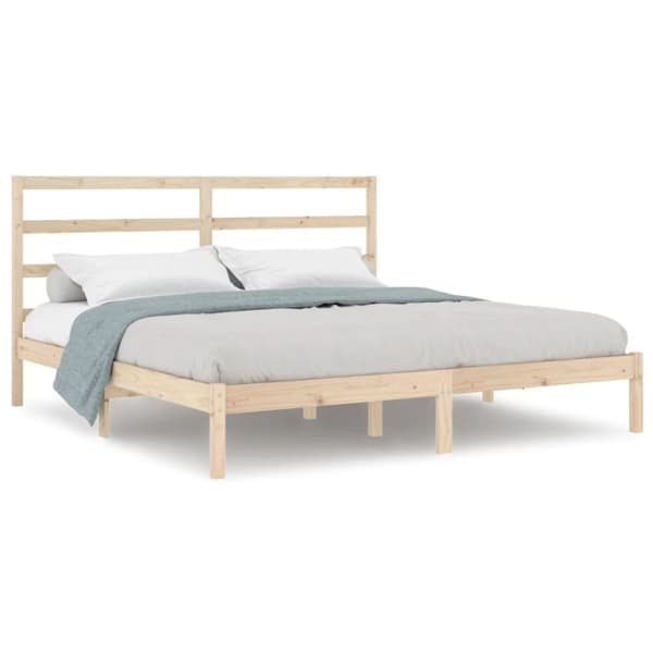 sengeramme 200x200 cm massivt fyrretræ