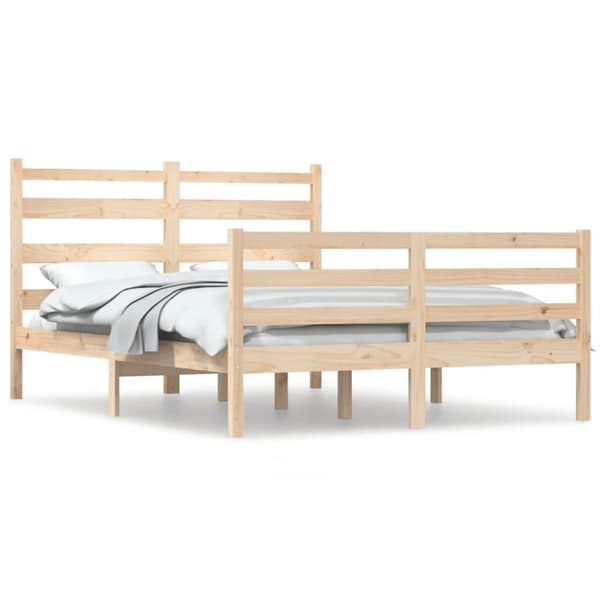 sengeramme 160x200 cm massivt fyrretræ