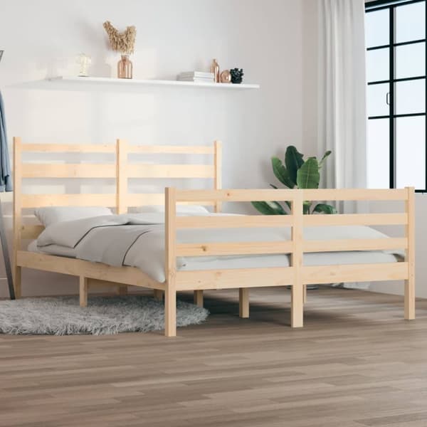 sengeramme 160x200 cm massivt fyrretræ