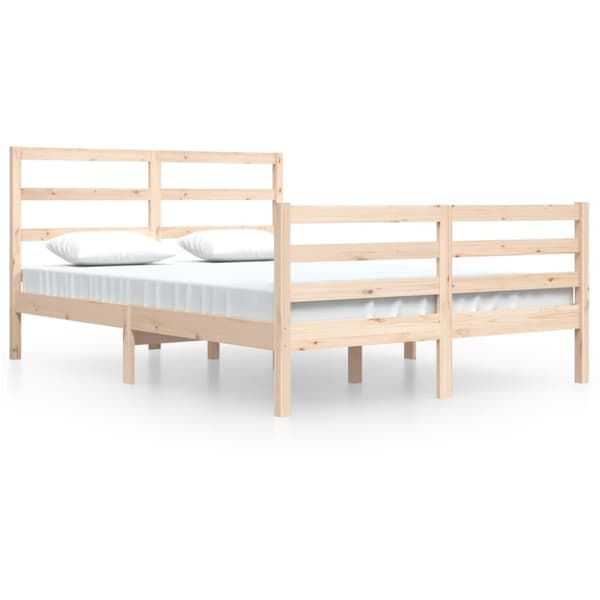 sengeramme 140x200 cm massivt fyrretræ