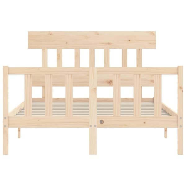 sengeramme med sengegavl 120x200 cm massivt træ hvid