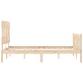 Miniatyrbillede 7 af 10: sengeramme med sengegavl 120x200 cm massivt træ hvid