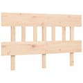 Miniatyrbillede 8 af 10: sengeramme med sengegavl 120x200 cm massivt træ hvid