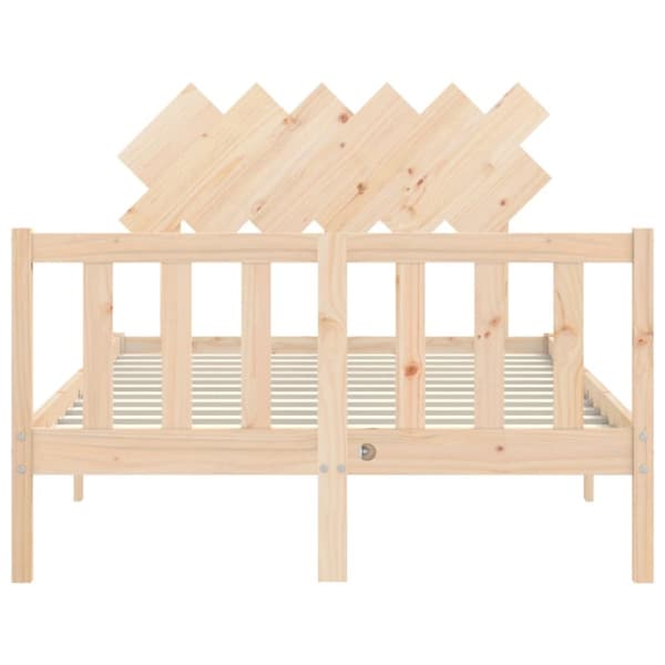 sengeramme med sengegavl 120x200 cm massivt træ hvid