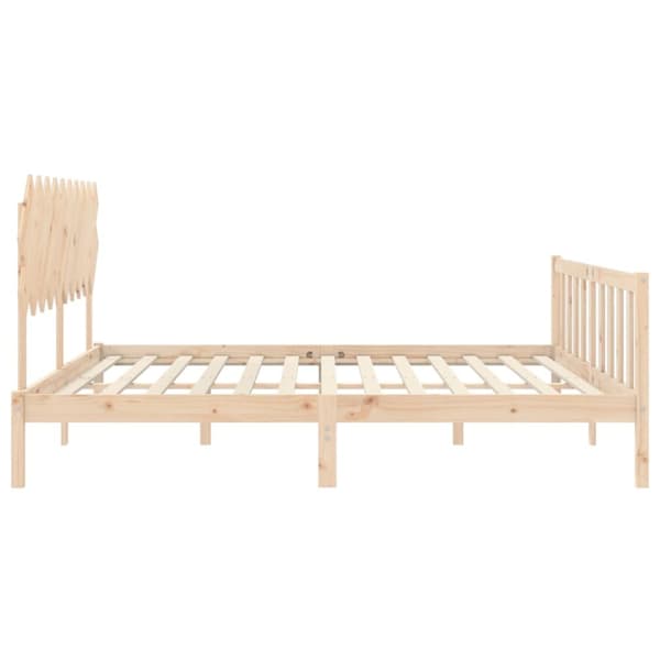 sengeramme med sengegavl 120x200 cm massivt træ hvid