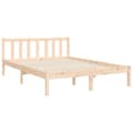 Miniatyrbillede 9 af 10: sengeramme med sengegavl 120x200 cm massivt træ hvid