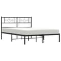 Miniatyrbillede 3 af 9: sengeramme med sengegavl 150x200 cm metal sort