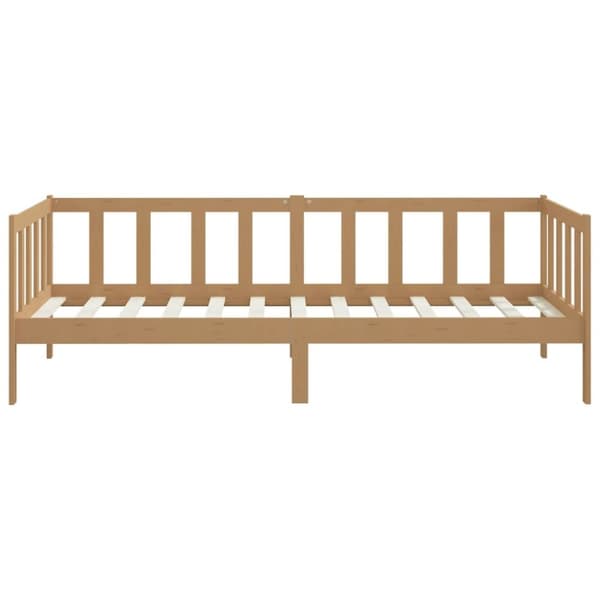 daybed 90x200 cm massivt fyrretræ gyldenbrun