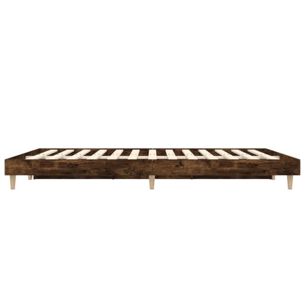 sengeramme 140x190 cm uden madras konstrueret træ røget eg