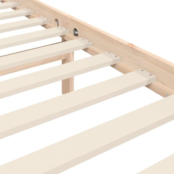 sengeramme med sengegavl 90x200 cm massivt træ