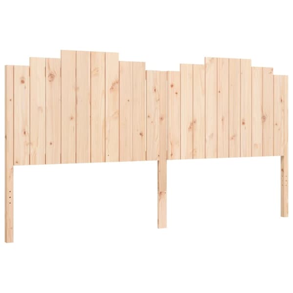 sengeramme med sengegavl 200x200 cm massivt træ