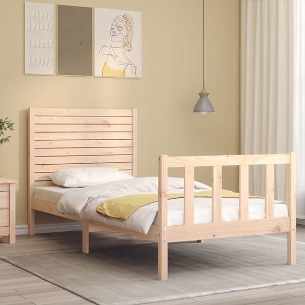 Sängynrunko päädyllä Small Single täysi puu