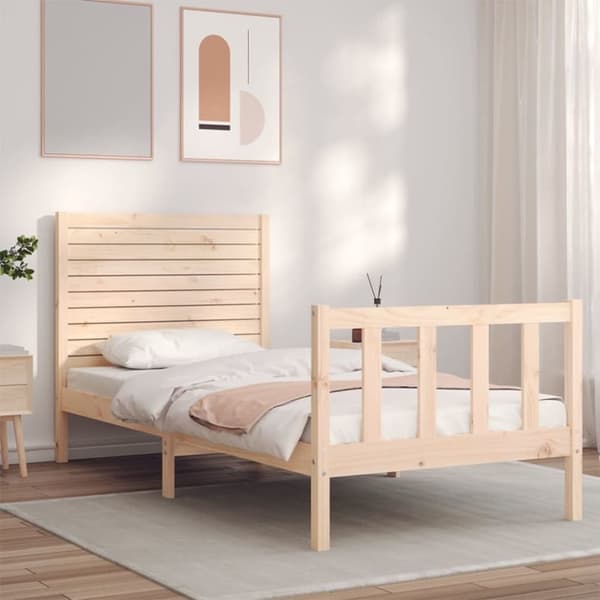 Sängynrunko päädyllä Small Single täysi puu