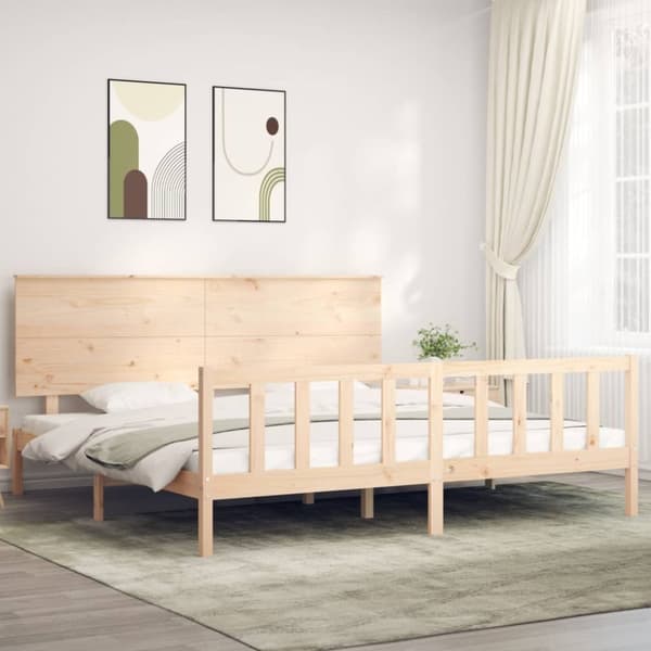 Sängynrunko päädyllä Super King Size täysi puu