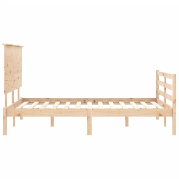 sengeramme med sengegavl Small Double massivt træ