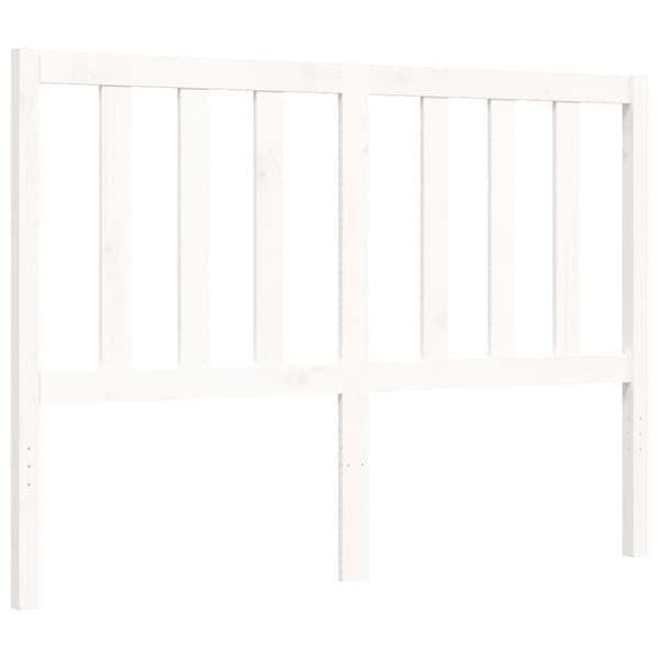 sengeramme med sengegavl 140x190 cm massivt træ hvid